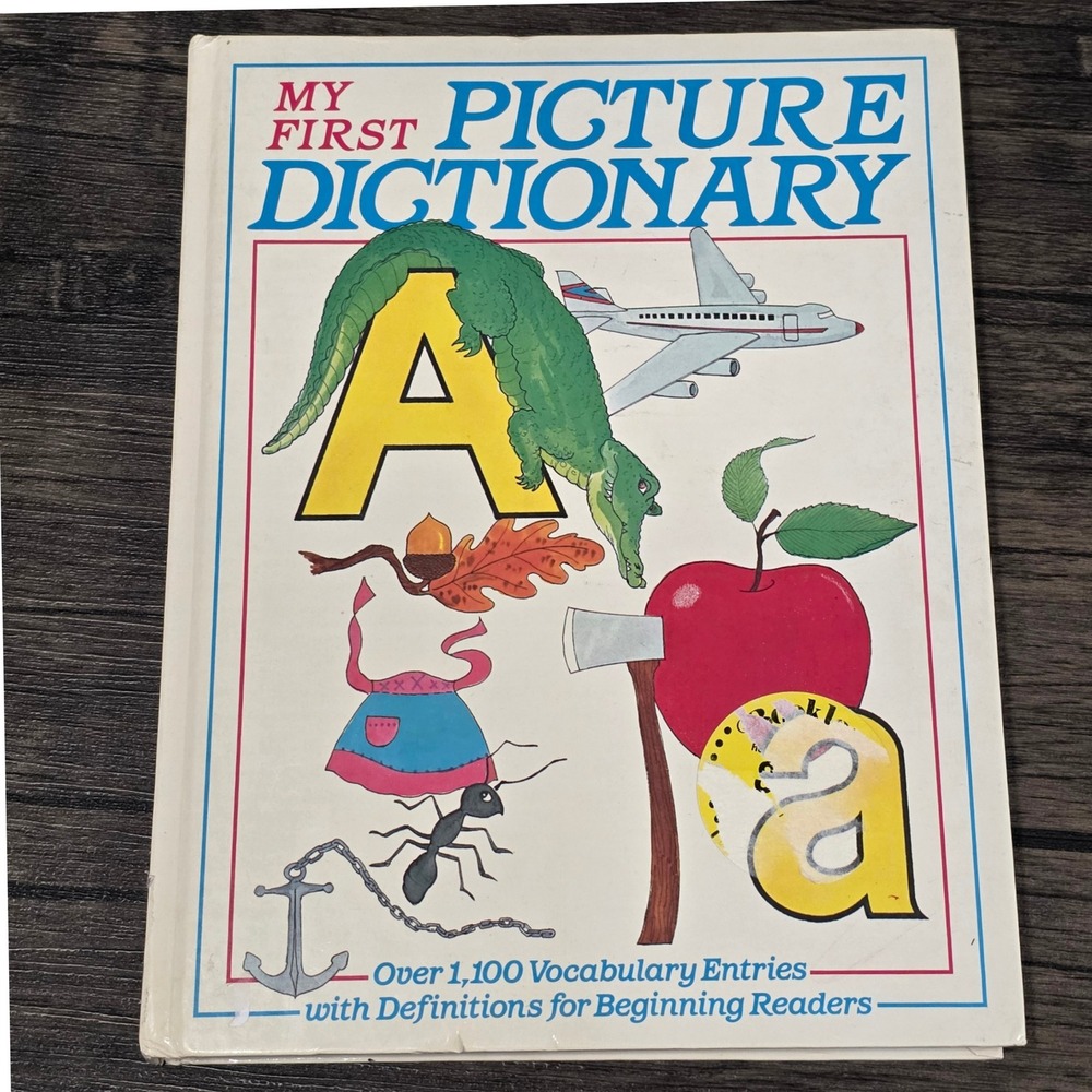 My First Picture Dictionary Hardcover Childrens Word‎ Book Vocabulary Vtg 1982